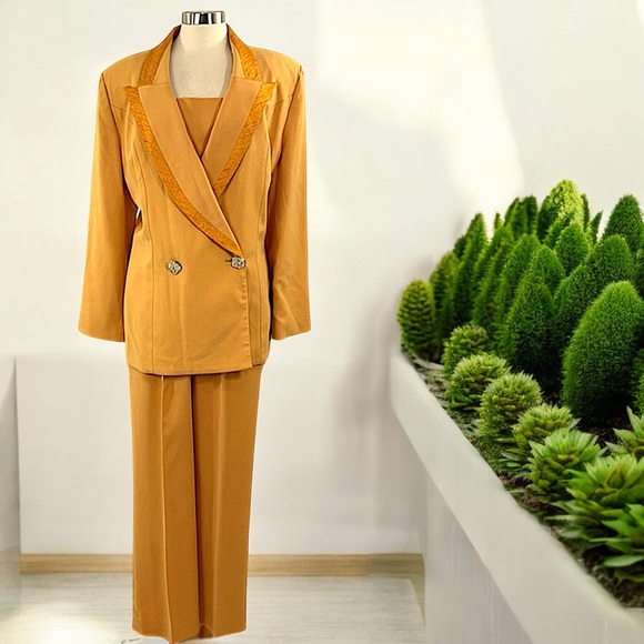 Tania Bella Collection Golden Mustard Pant Suit - Picture 8 of 16